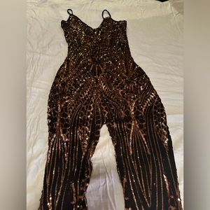 Bronze sequence bodysuit